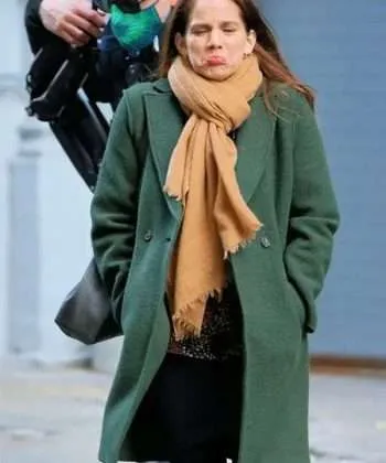 Anna Chlumsky Inventing Anna Wool Green Coat