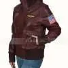 Captain Marvel Brie Larson Brown Leather Bomber Jacket