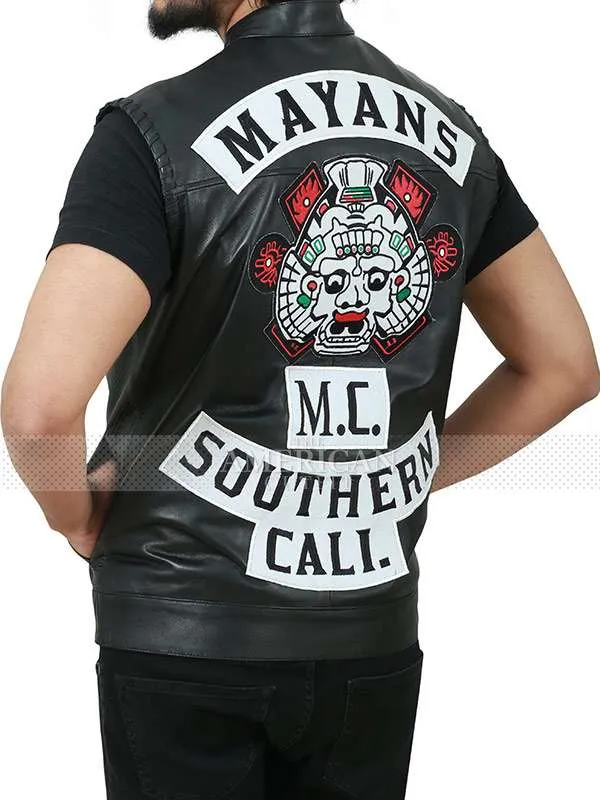 Clayton Cardenas Mayans M.C.Angel Reyes Leather Vest