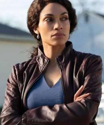 Dopesick 2021 Rosario Dawson Leather Maroon Jacket