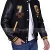 Justice League Gotham City Cyborg Letterman Black Jacket