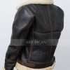 Kim Kardashian Brown Bomber Leather Jacket