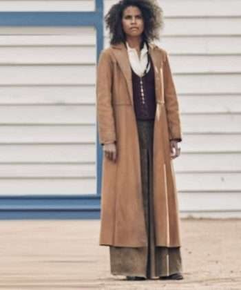 The Harder They Fall Zazie Beetz Brown Trench Wool Coat
