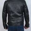 black biker leather jacket