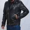 classic biker leather jacket
