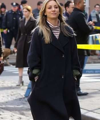 Kaley Cuoco The Flight Attendant Cassie Bowden Wool Coat