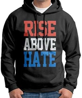 Rise above Hate Black Fleece Hoodie