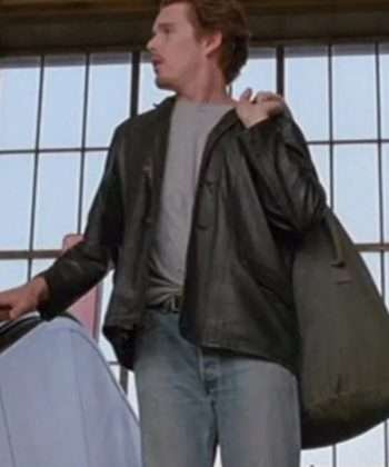 Ethan Hawke Jesse Before Sunrise Black Leather Jacket