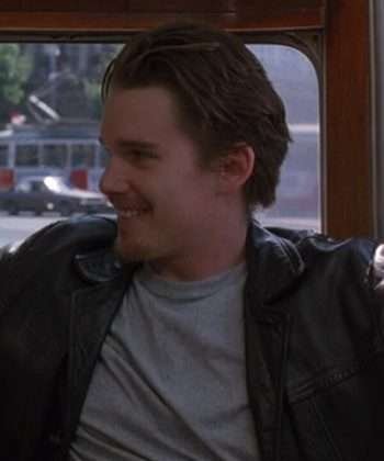 Before Sunrise Ethan Hawke Jesse Black Jacket