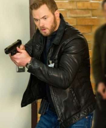 FBI Most Wanted Kellan Lutz Black Leather Jacket