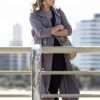 TV Series My Life Is Murder Lucy Lawless Cotton Trench Coat