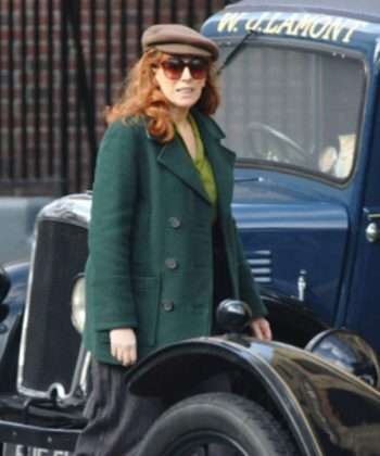 Catherine Tate The Nan Movie Green Wool Coat