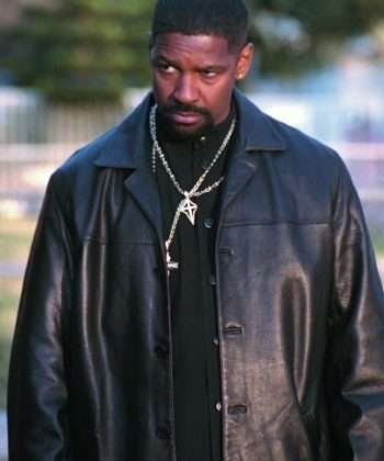 Training Day Denzel Washington Leather Coat