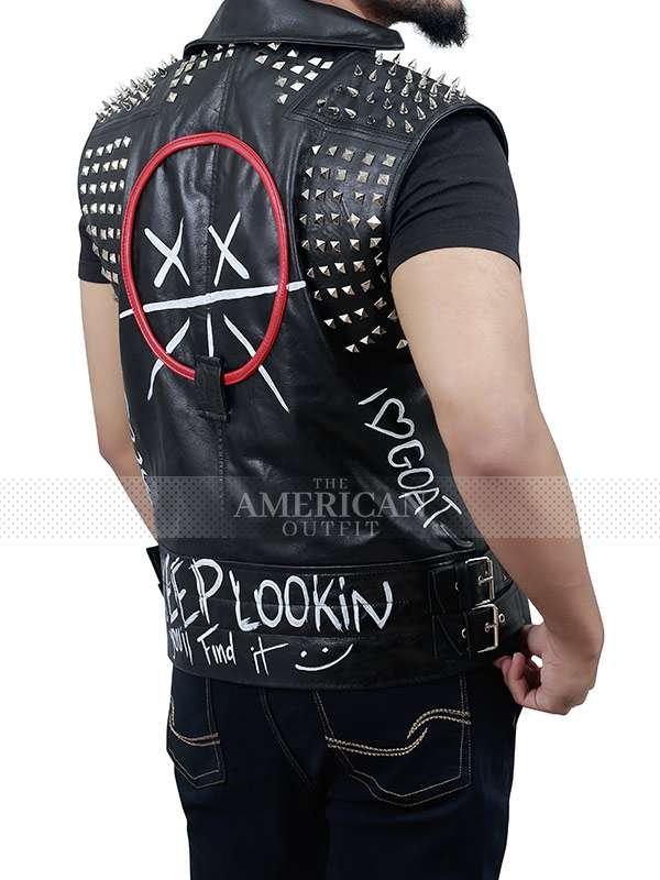 Watch Dogs Legion Wrench Black Leather Vest