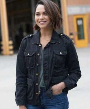Monica Raymund TV Series Chicago Fire Black Cotton Jacket