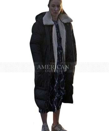 Chloe (2022) Erin Doherty Black Puffer Coat
