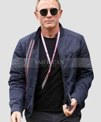 No Time to Die Daniel Craig Blue Cotton Jacket