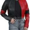 Margot Robbie Harley Quinn Red Leather Jacket