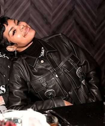 Teyana Taylor Hollywood Power Couples Black Leather Jacket