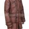 Tom Hardy Bane Shearling Leather Coat For Men