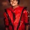 Thriller Michael Jackson Red and Black Leather Jacket