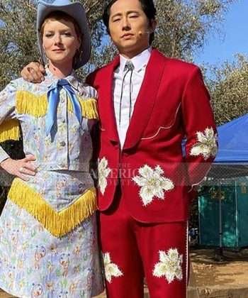 Steven Yeun Nope Cowboy Red Suit
