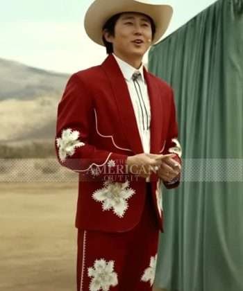 Steven Yeun Nope Cowboy Red Suit