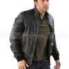 Christian Wolff The Accountant Movie Black Leather Jacket