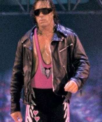 Bret Hart Foundation Black Leather Jacket