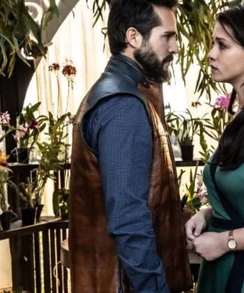 TV Series La Mujer del Diablo José Ron Leather Vest