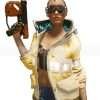 Cyberpunk 2077 Edgerunners Yellow Leather Jacket For Women