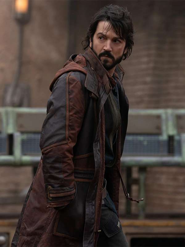 Diego Luna Andor (2022) Brown Coat TV Series Andor Diego Luna Brown Leather Coat