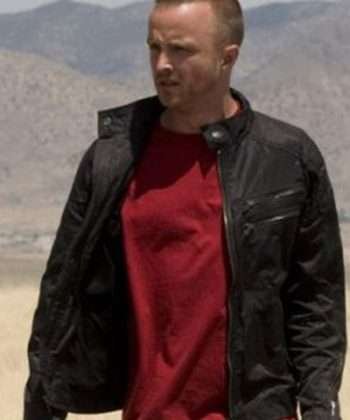 El Camino A Breaking Bad Aaron Paul Black Leather Jacket