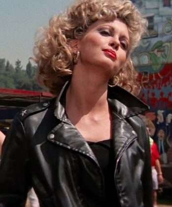 Olivia Newton John Grease Black Leather Jacket