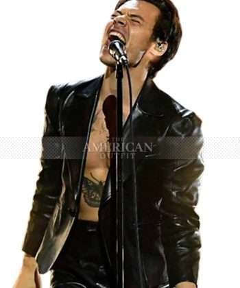 Grammy Award Black Leather Jacket