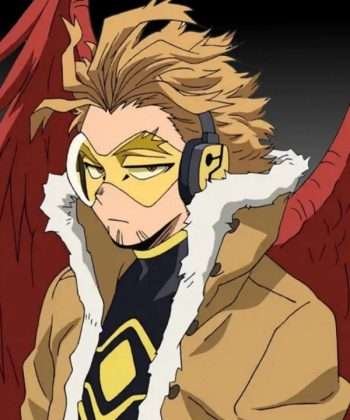 My Hero Academia Hawks Brown Shearling Jacket