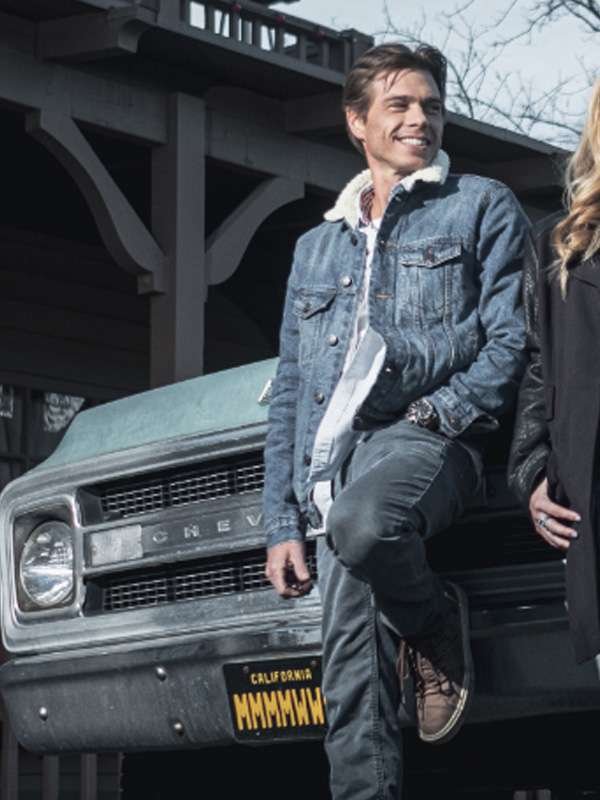 Matthew Lawrence Double Threat Jimmy Shearling Denim Jacket