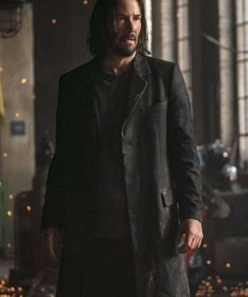 Keanu Reeves The Matrix Resurrections Neo Black Coat