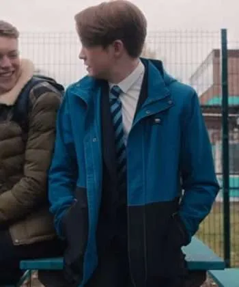 Heartstopper Season 01 (2022) Kit Connor Blue Hooded Jacket