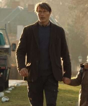 Lucas The Hunt Mads Mikkelsen Brown Blazer