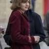 Emma Corrin My Policeman Leather Coat