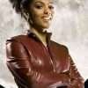 Doctor Who Freema Agyeman Maroon Leather Jacket
