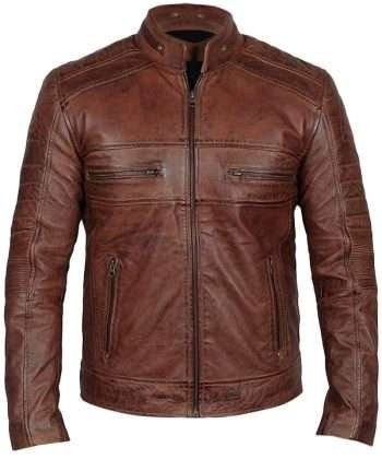 Men’s Cafe Racer Real Leather Jacket
