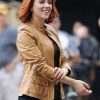 Scarlett Johansson The Avengers Tan-Brown Jacket