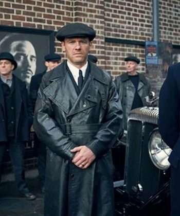 Jimmy MCcavern Peaky Blinders Black Leather Coat