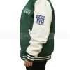 Princess Diana American Football Team Green and White Wool Jacket