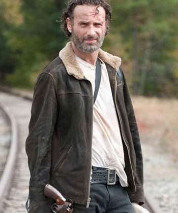 The Walking Dead Rick Grimes Brown Leather Jacket