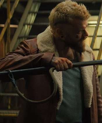 Samaritan Cyrus Brown Shearling Leather Jacket