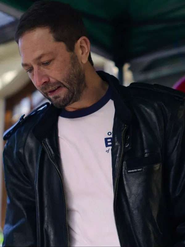 Ebon Moss The Bear Richie Black Leather Jacket