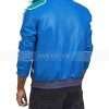 Johnny Cage Blue Leather Jacket